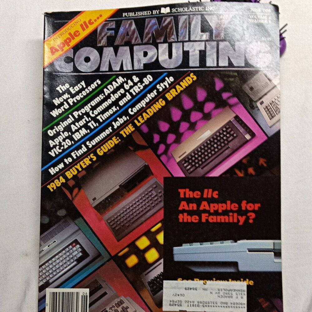 Family Computing Magazine June 1984 English Computers Computer & IT Scholastic